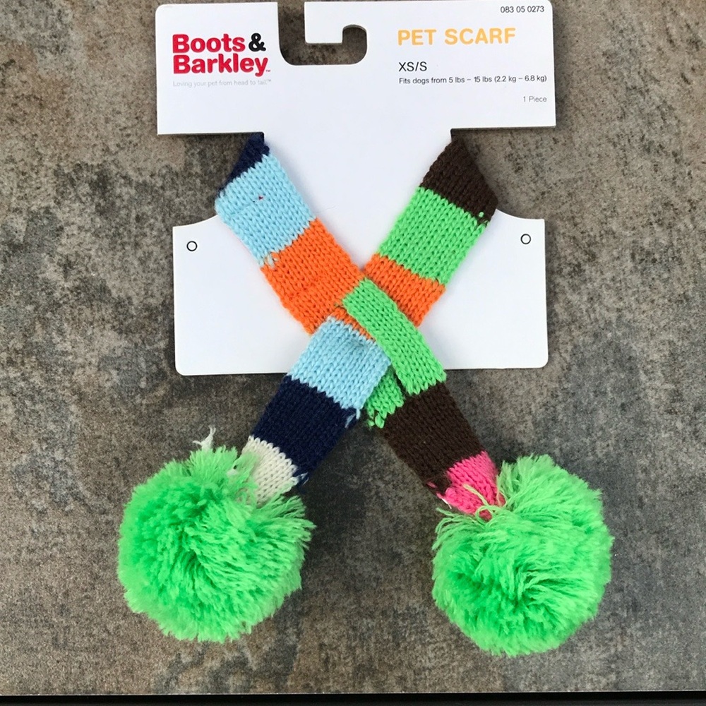 BNWT cahhhyuuutte Boots & Barlkey Striped Pet Scarf - XS/S